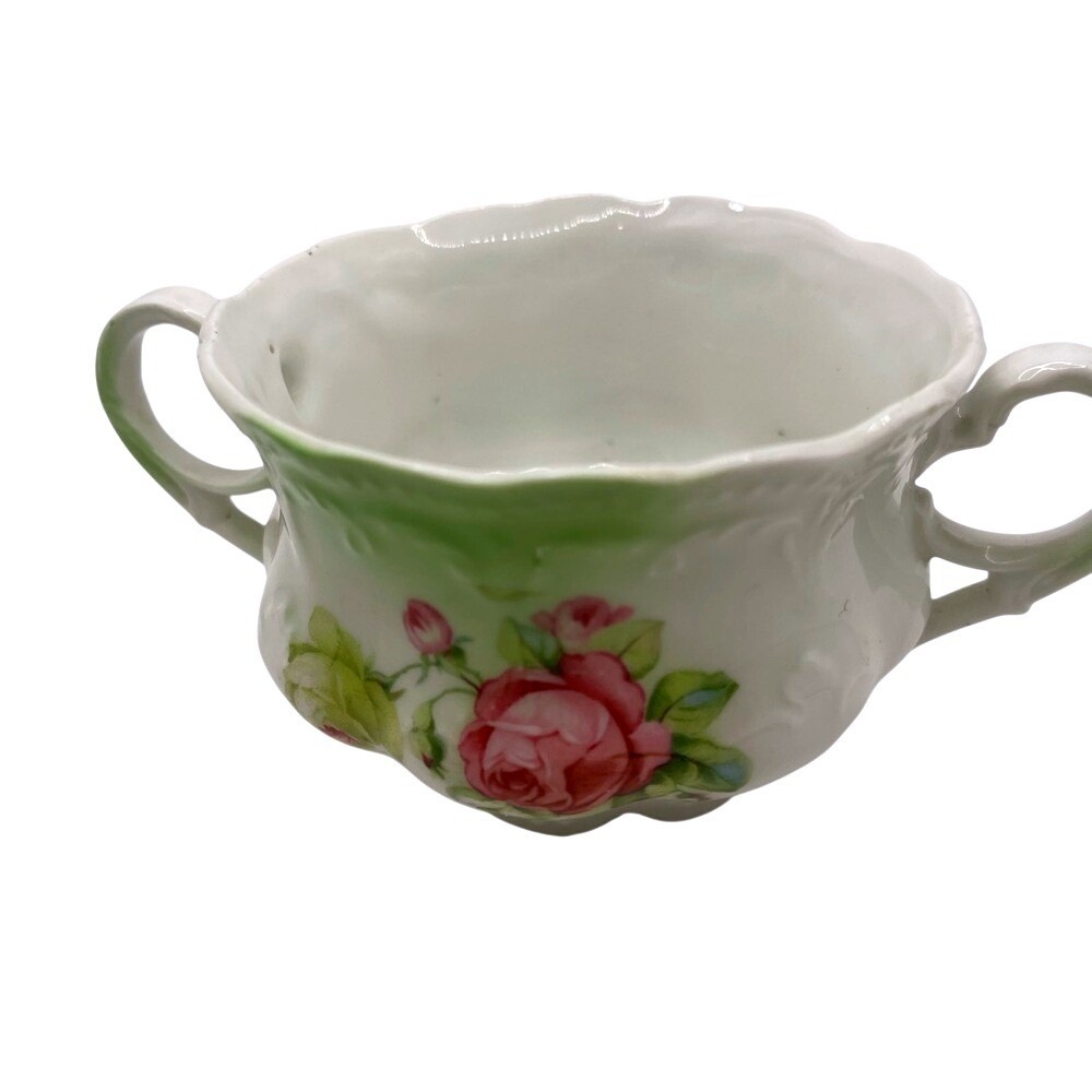 Floral‎ Double-Handled Porcelain Bowl